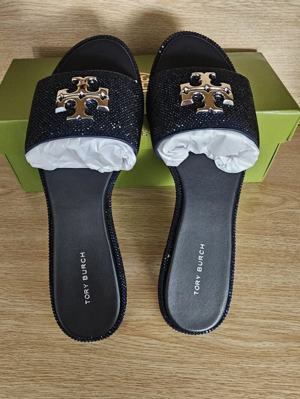 Tory Burch Everly Slide Royal Sued .